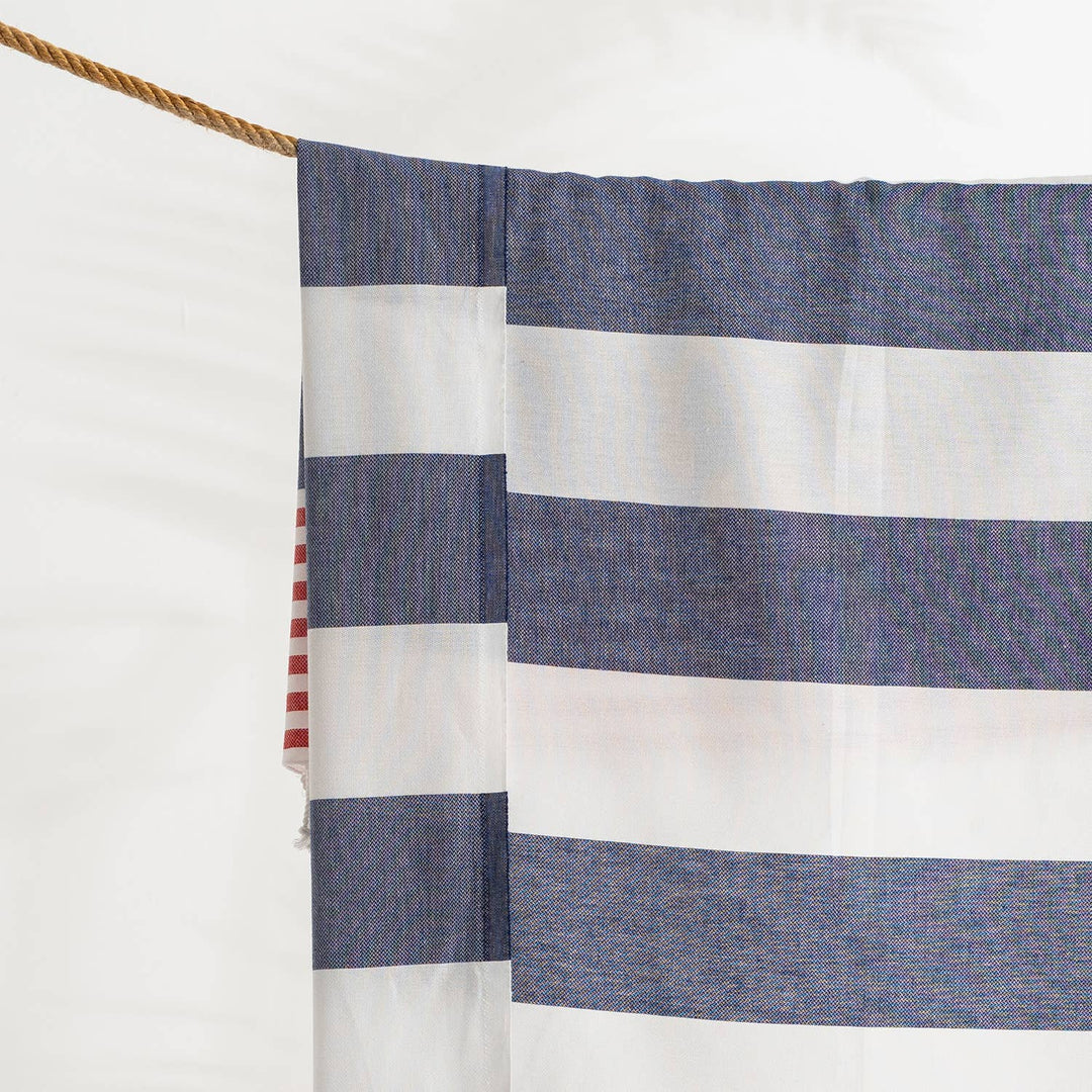 Kikoya - Beach Towels Light Weight Corporate Gift Bachelorette Bridal: Navy/Red