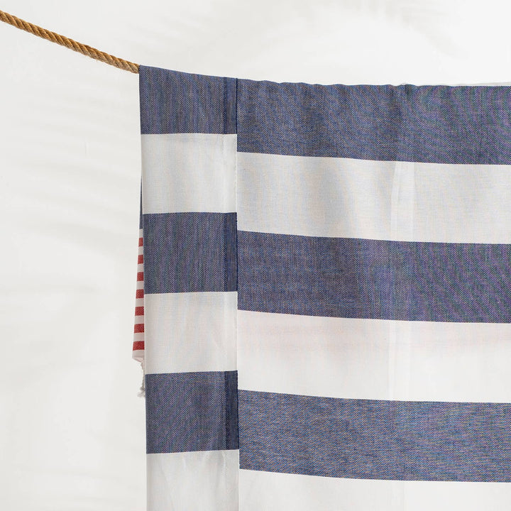 Kikoya - Beach Towels Light Weight Corporate Gift Bachelorette Bridal: Navy/Red