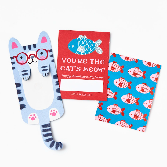 Cat Bookmark Valentines