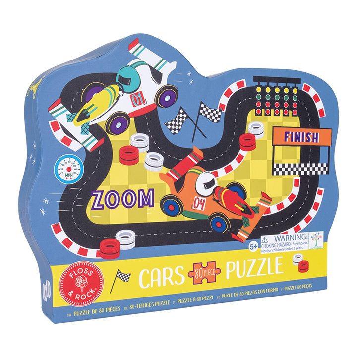 Cars 80pc "Race Track" Shaped Jigsaw