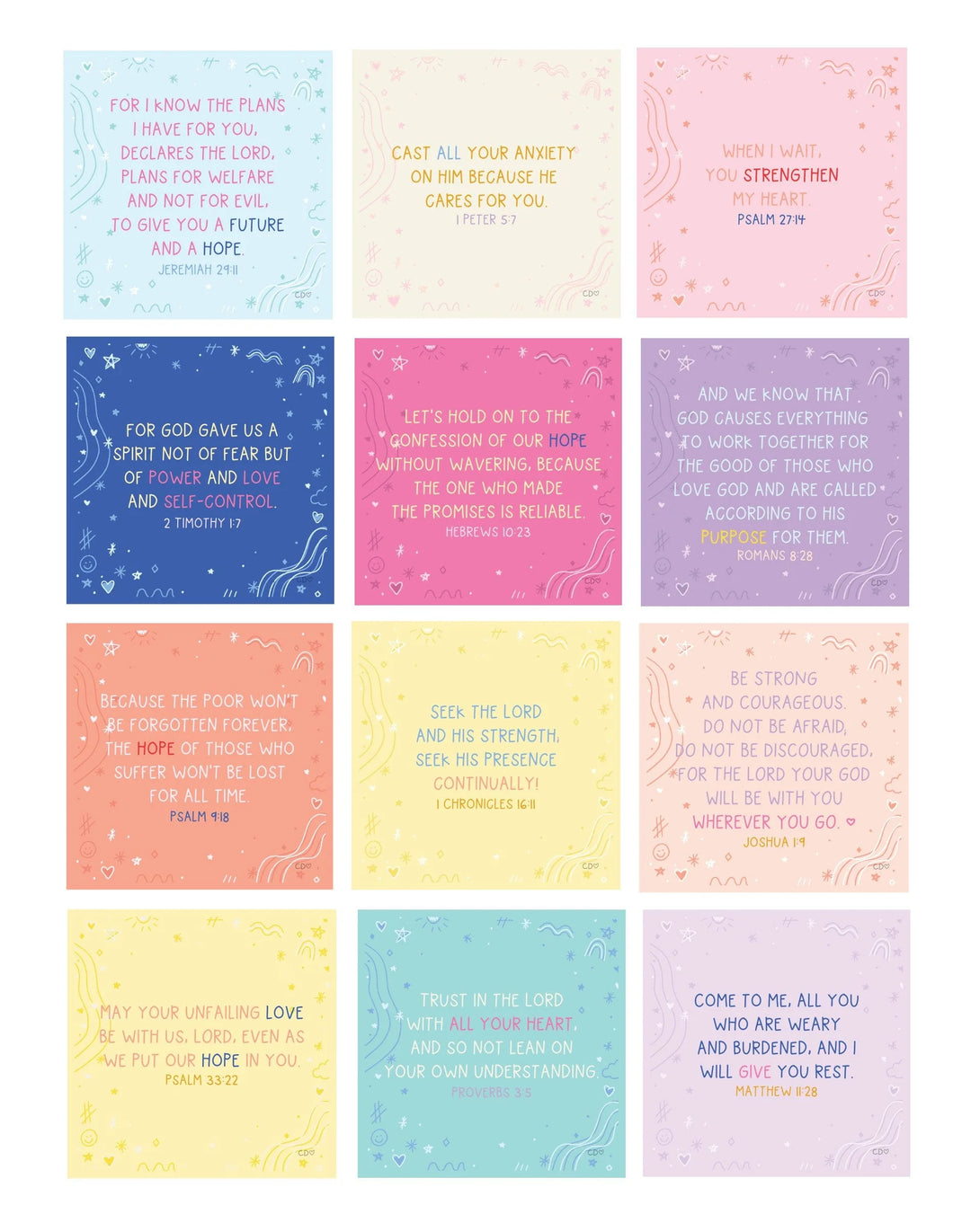 Verses for Hope Desk Card