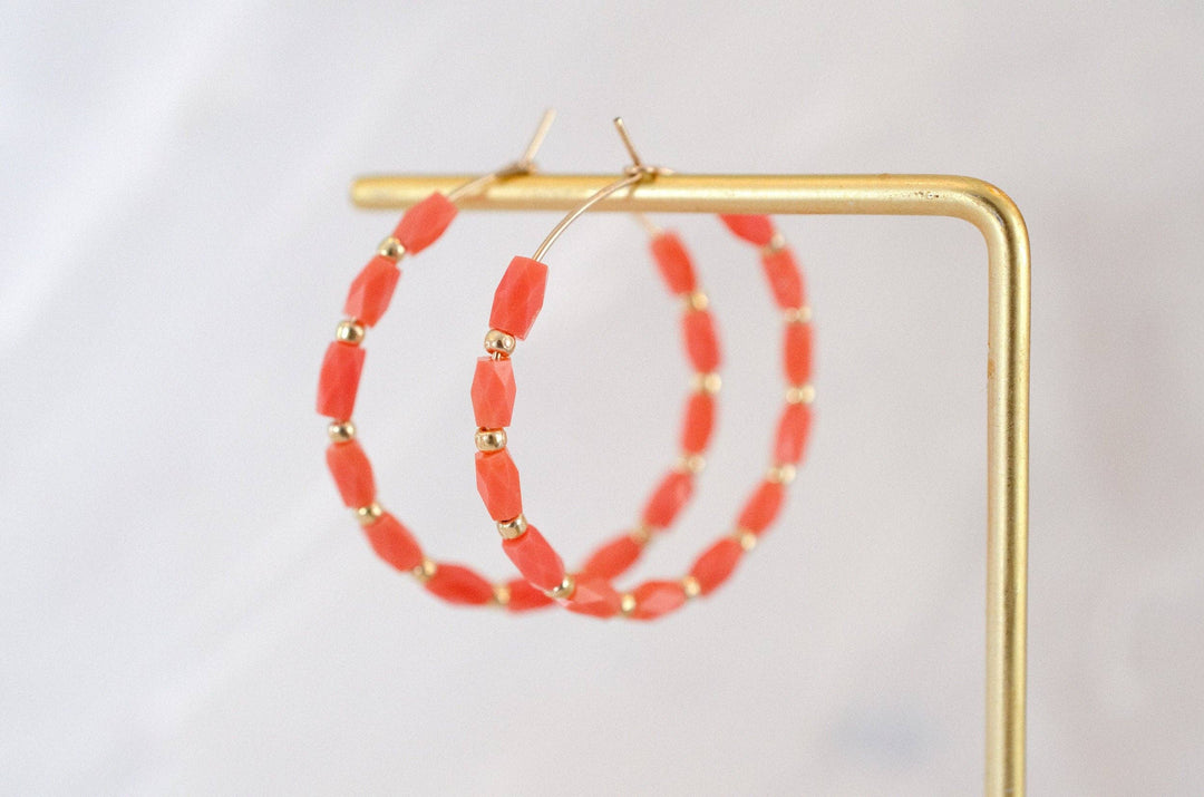 Mini Seed bead Hoop Earrings