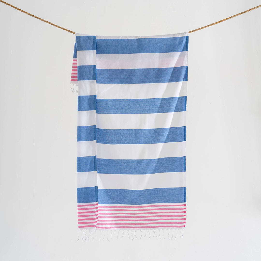 Kikoya - Beach Towels Light Weight Corporate Gift Bachelorette Bridal: Navy/Red