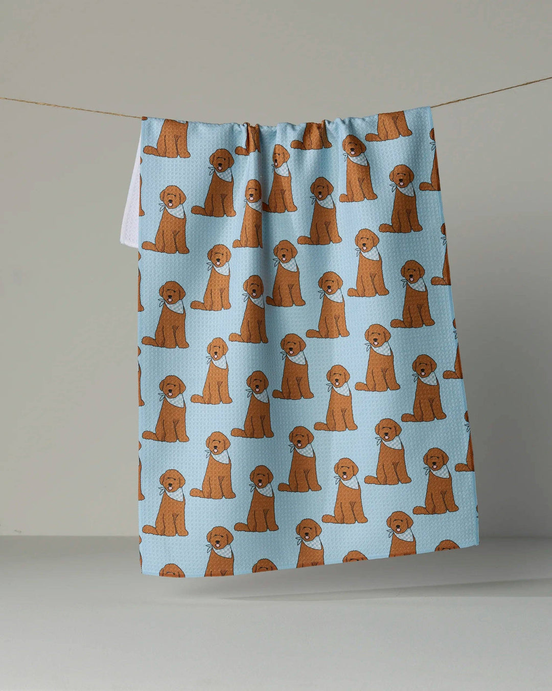 Doodle Days Tea Towel: Powder-blue