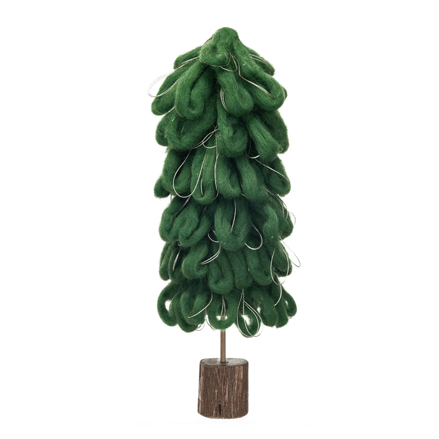 Wool Tree with Gold Cording