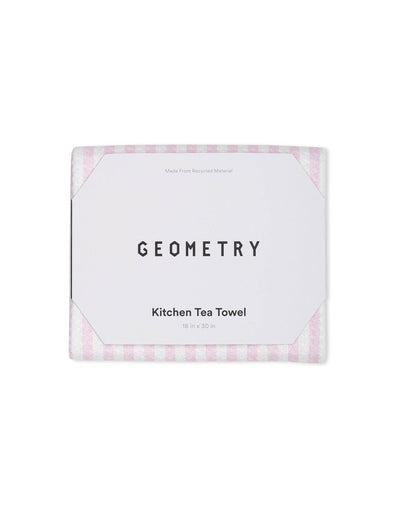 Summer Stripe Pink Tea Towel