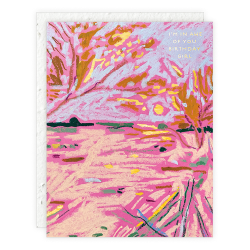 Electric Moonrise Birthday Card