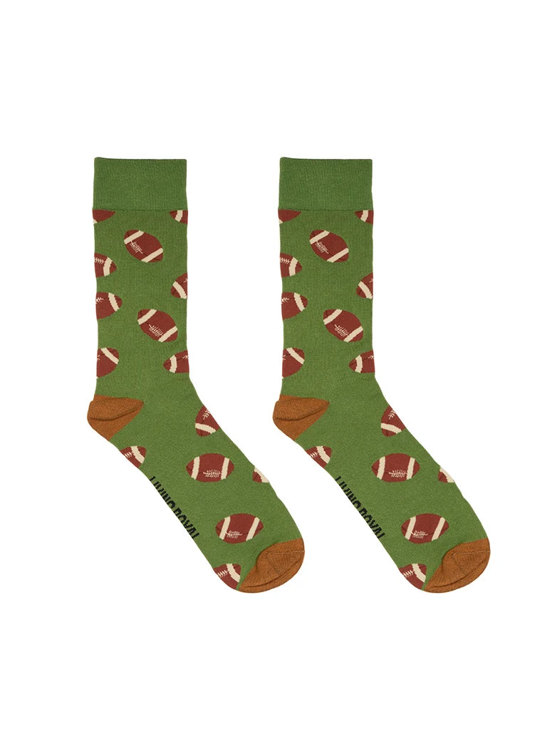 Football Bamboo Crew Socks