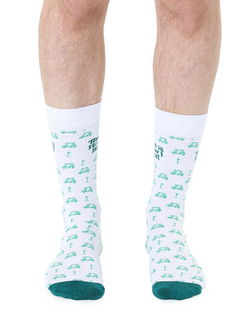 Golf Cart Bamboo Crew Socks