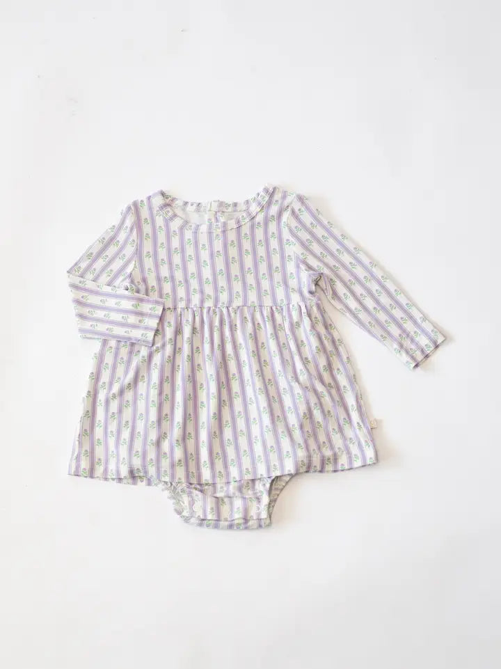 Bodysuit Dress Lilac Ribbons
