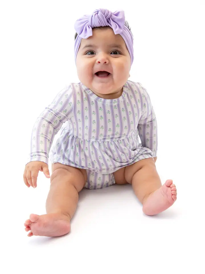 Bodysuit Dress Lilac Ribbons