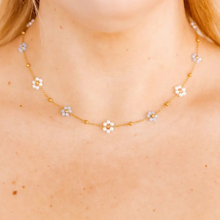Gracie Flower Necklace by Linny