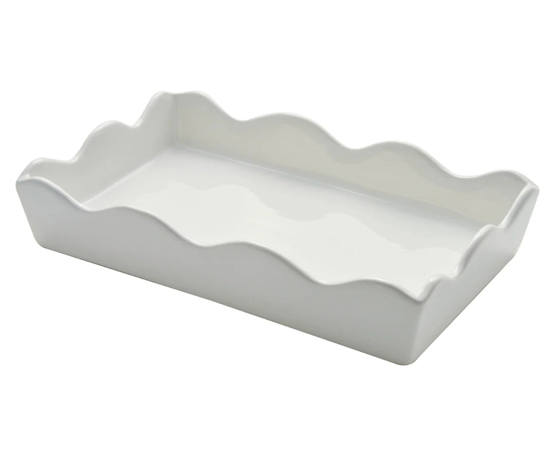 Ceramic Wave Napkin Tray