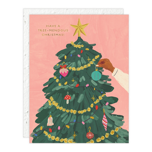Christmas Tree Hanging Holiday Card