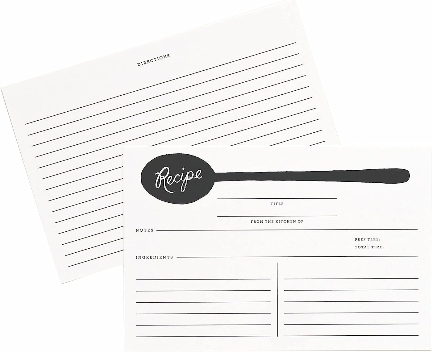 Rifle Paper Co. Charcoal Spoon Recipe Cards