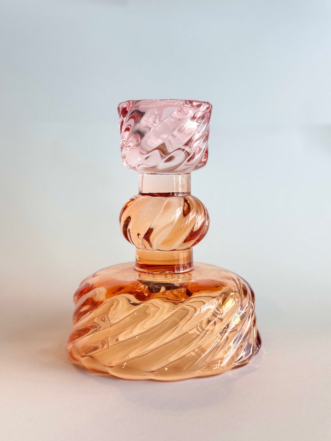 Hazel Mazel Glass Taper Holder Blush & Yellow