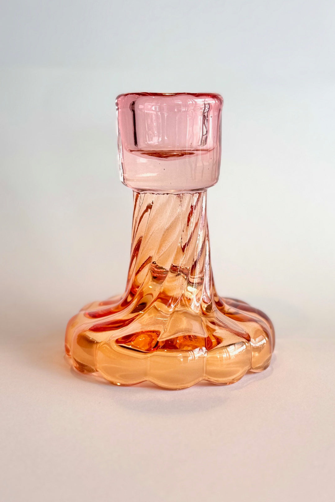 Hazel Mazel Glass Taper Holder Blush & Yellow
