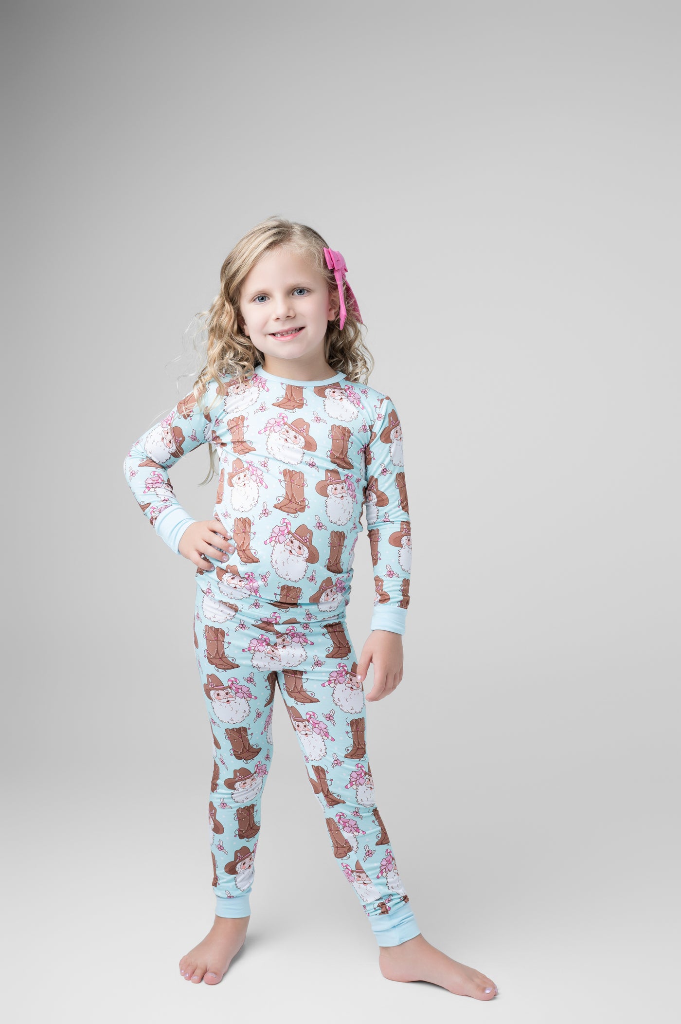 Blue Cowboy Santa Pajamas by SweetHart