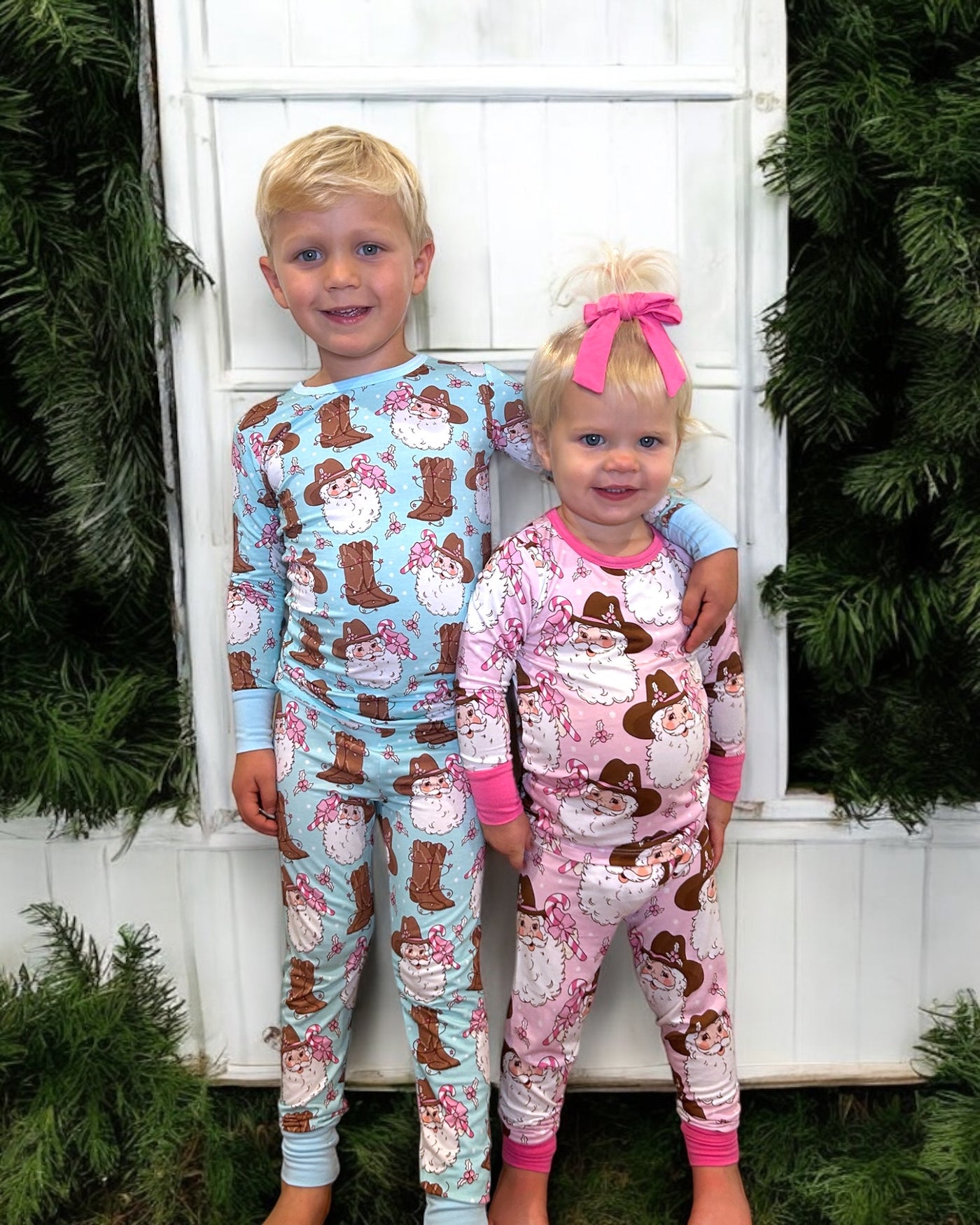 Blue Cowboy Santa Pajamas by SweetHart