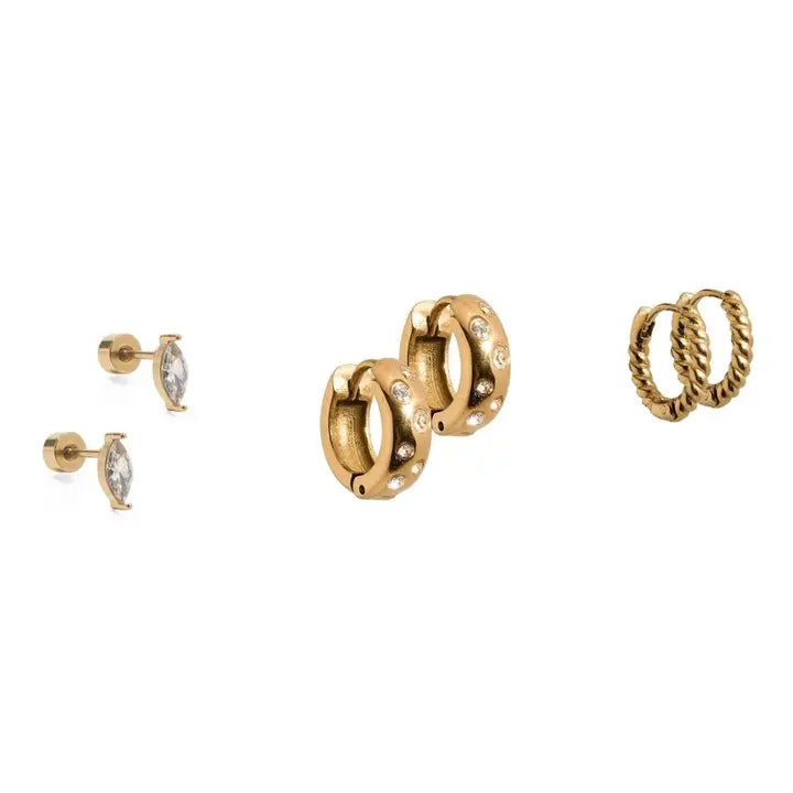 Nashville Huggie & Screwback Stud Set by Linny (Copy)