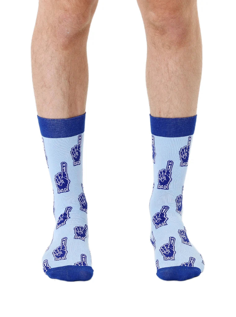 Number 1 Dad Bamboo Crew Socks