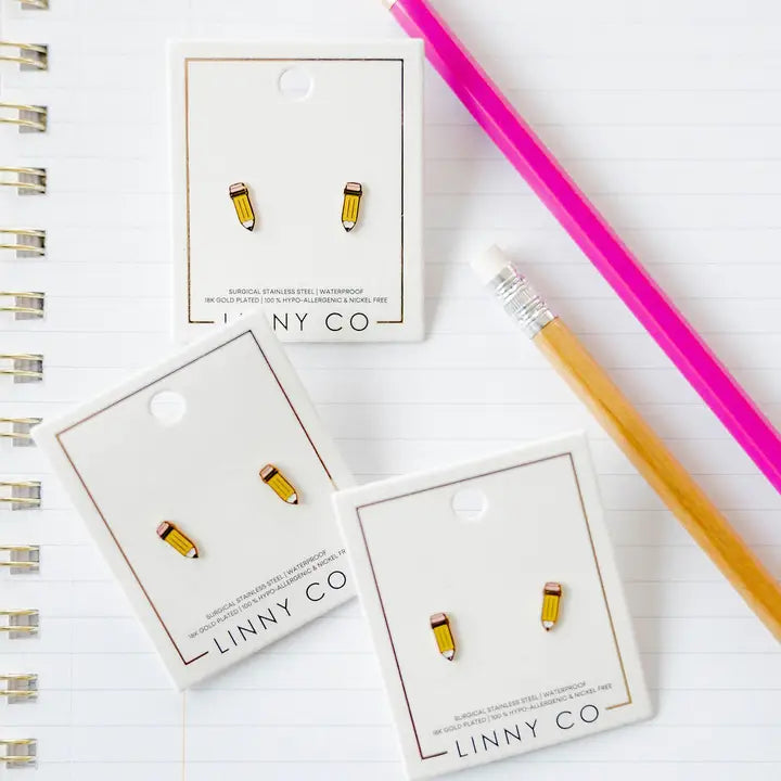 Pencil Screwback Stud by Linny
