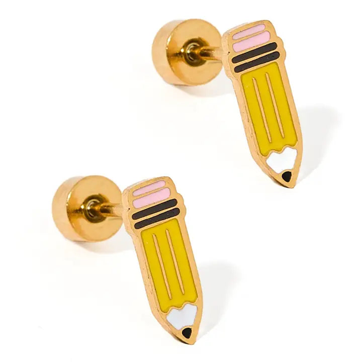 Pencil Screwback Stud by Linny