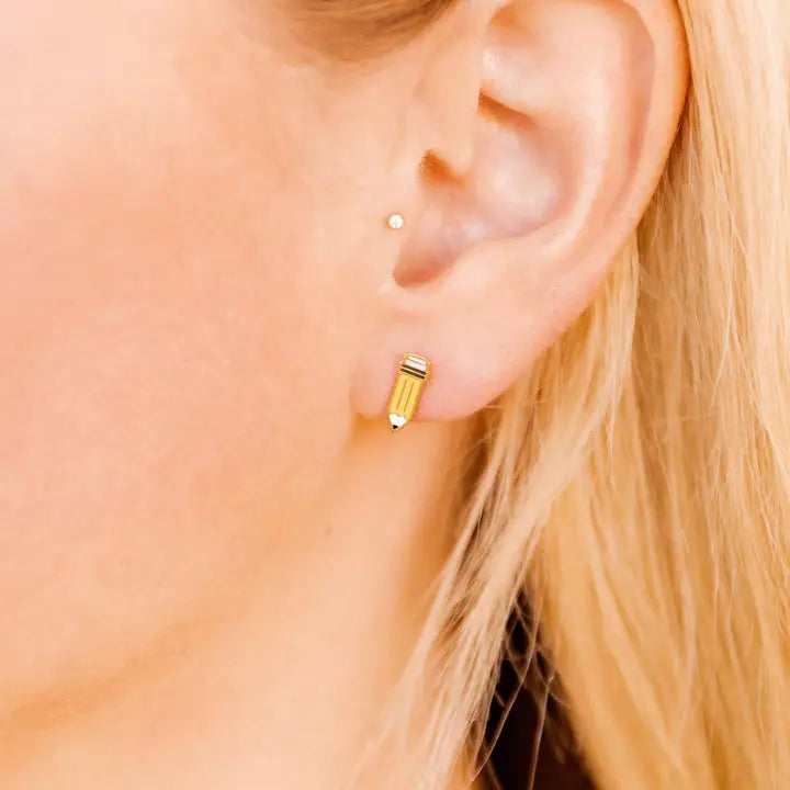 Pencil Screwback Stud by Linny