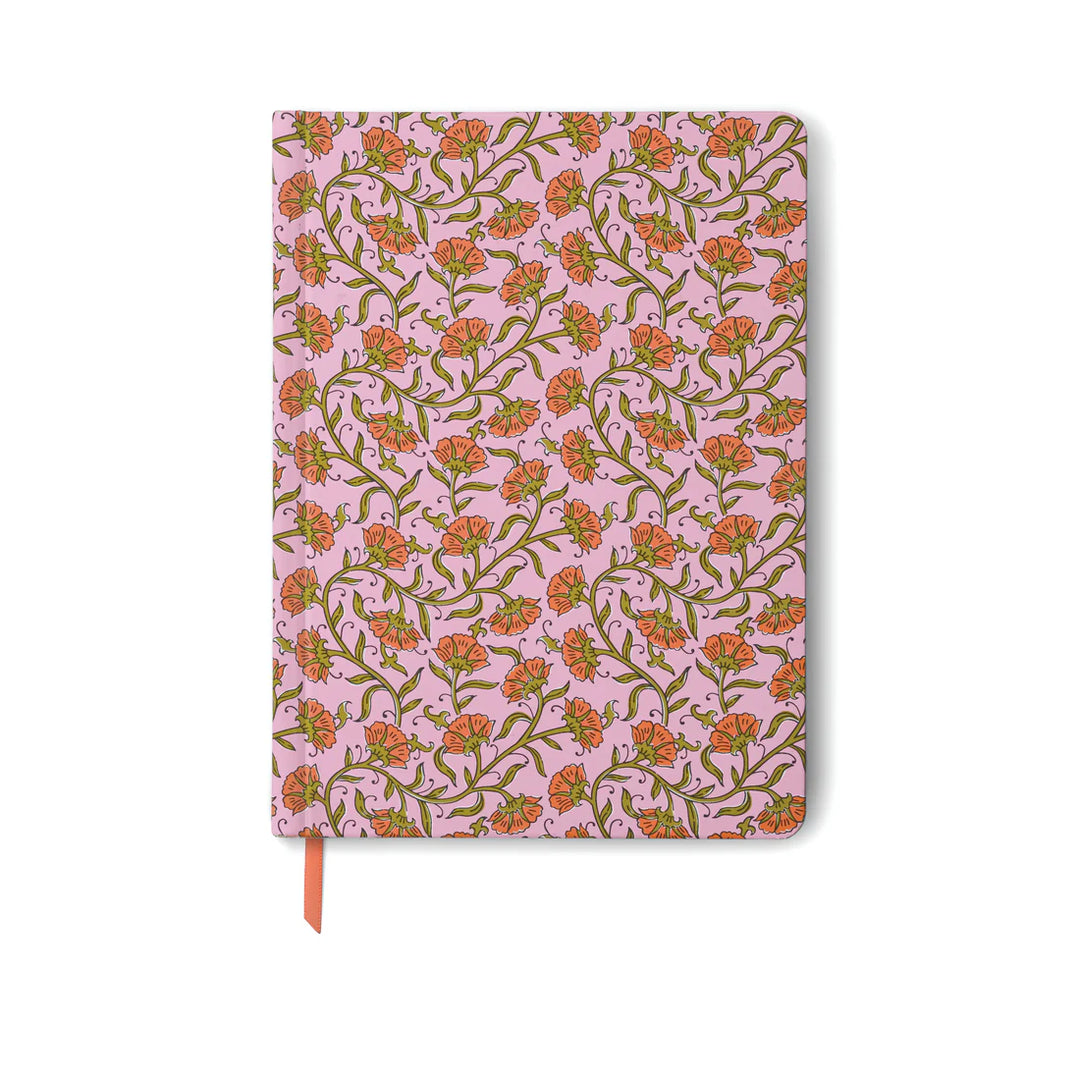 Pink Vintage Floral Soft Touch Journal