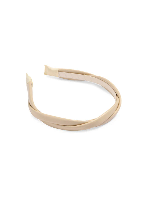 Faux Leather Twist Headband