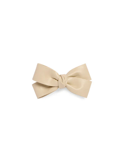 Faux Leather Bow Clip