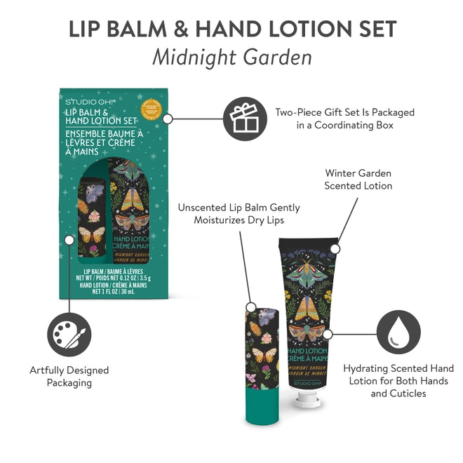 Midnight Garden Lip Balm & Hand Lotion Set