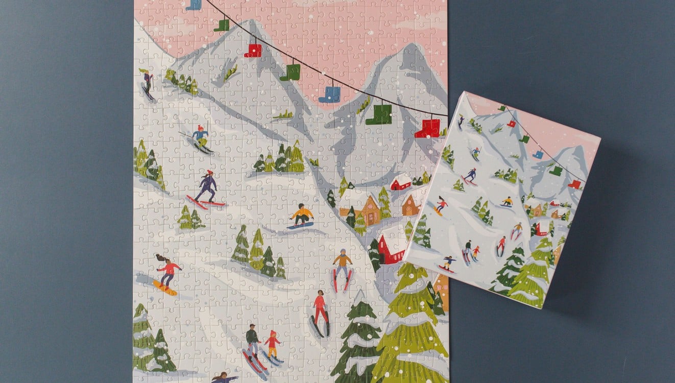 Snowy Slopes - 500 Piece Jigsaw Puzzle
