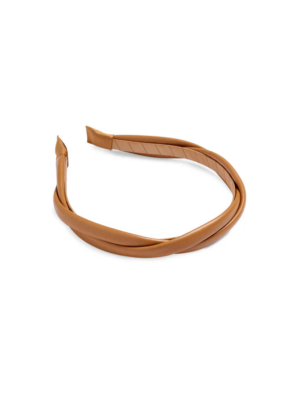 Faux Leather Twist Headband