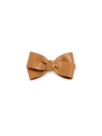 Faux Leather Bow Clip