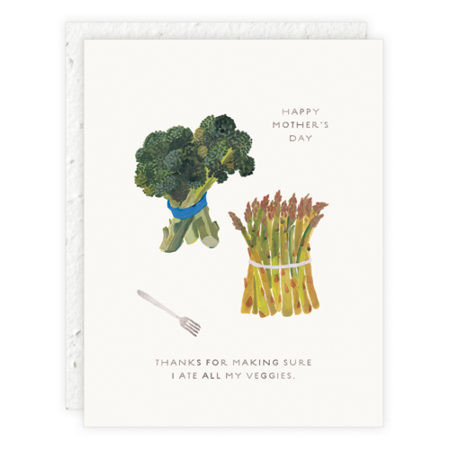 Eat Your Veggies Mother's Day Card