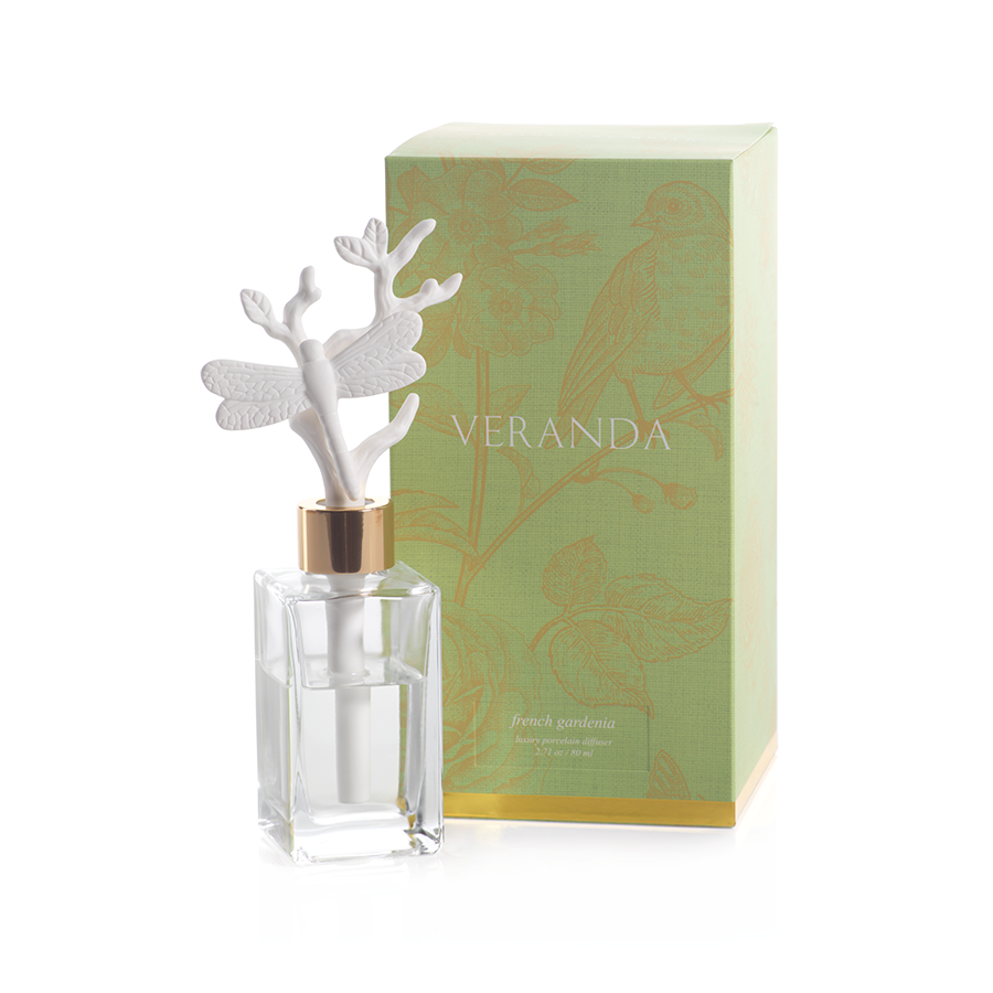 Veranda Porcelain Diffuser Dragonfly - French Gardenia