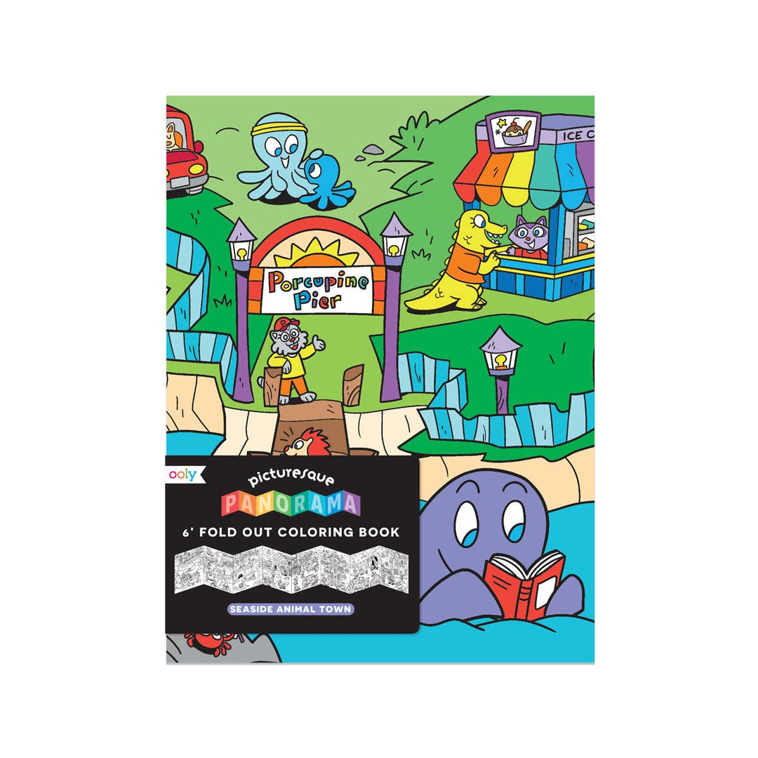 Panorama Coloring Book - Seaside Animal Town
