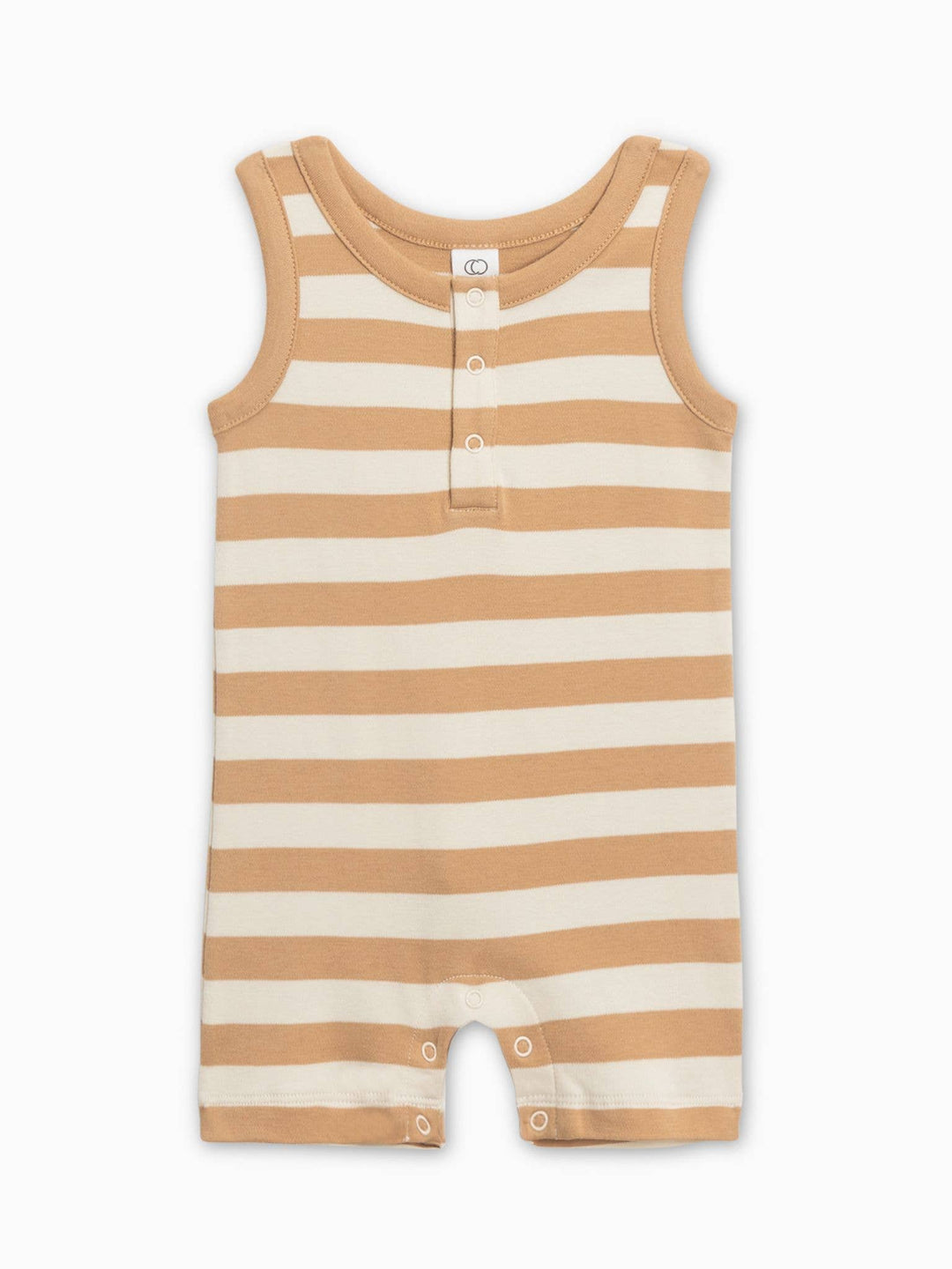 Nile Romper - Tan Ely Stripe - 12-18 M