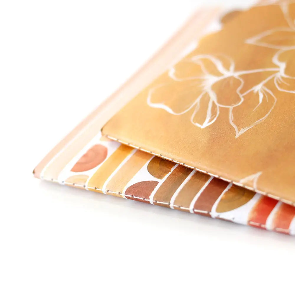 Golden Poppy Slim Notebook Set