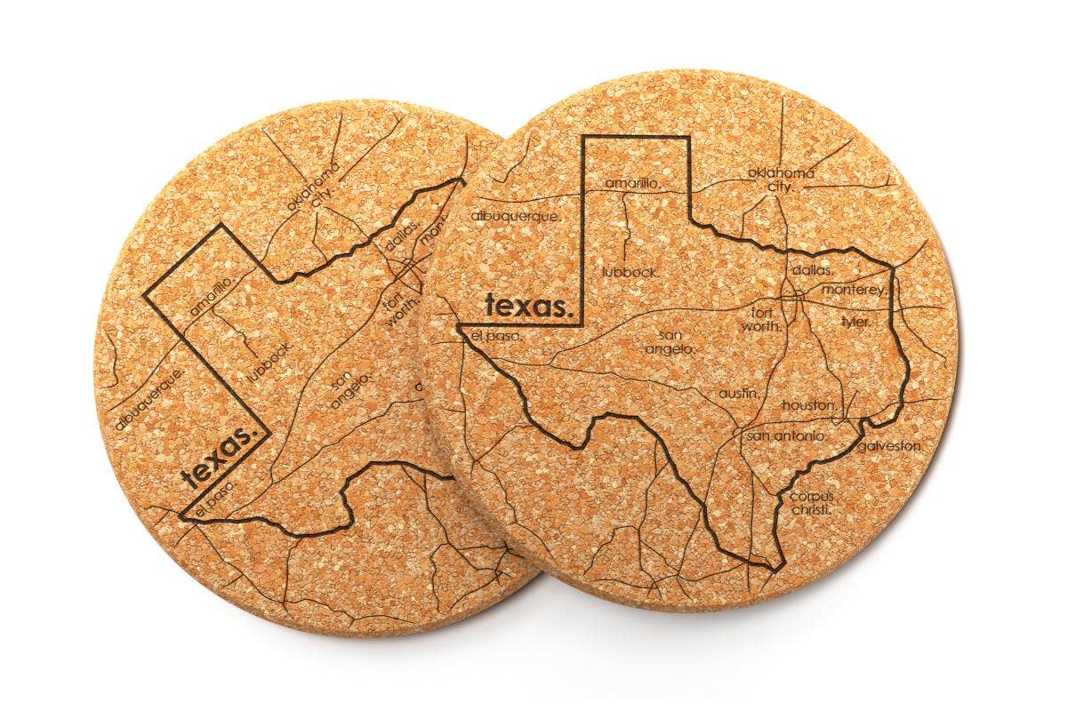 Texas Cork Coasters