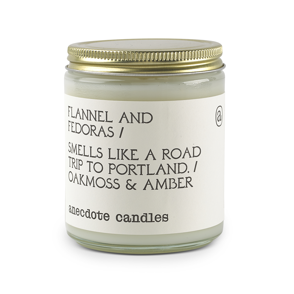 Flannel & Fedoras (Oakmoss & Amber) Glass Jar Candle
